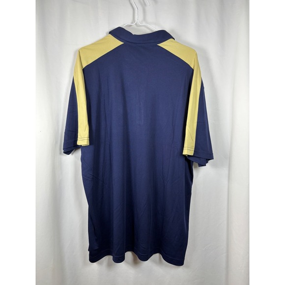 Augusta Sportswear Adult XL Navy Gold Football Helmet Logo Polo Shirt Men's - Picture 4 of 5